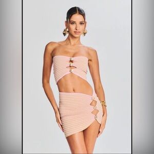 Retrofete Adeline Knit Top and Hydra Knit Skirt Set Medium